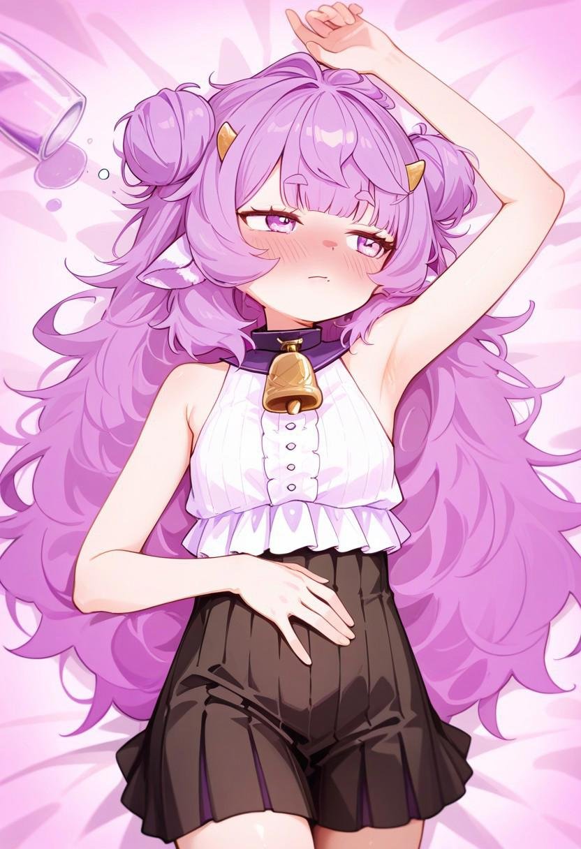 muyuMuu,  purple hair,  long hair by AndroidXL on Tensor.Art