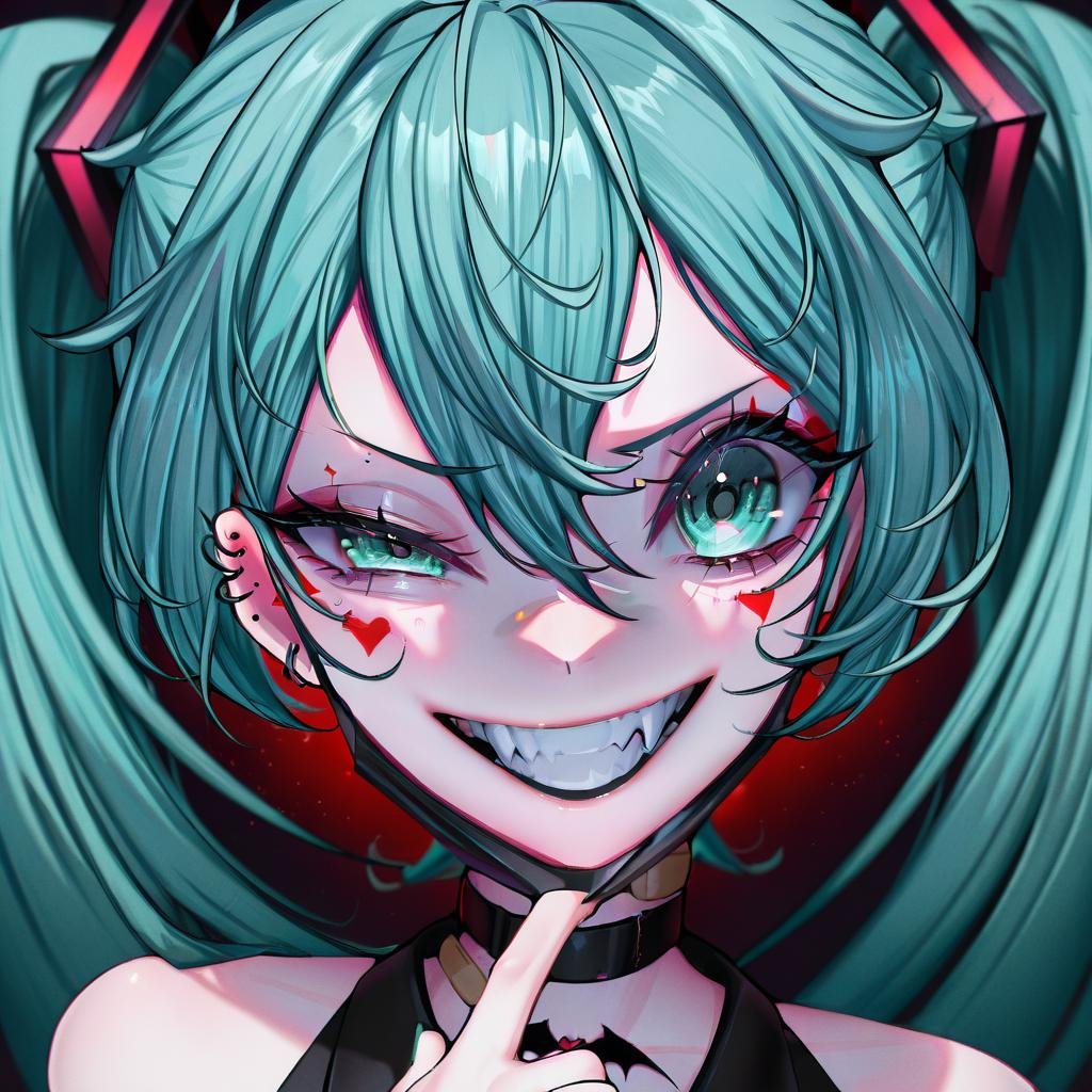 hatsune miku,  vampire \(vocaloid\),  vocaloid by AndroidXL on Tensor.Art