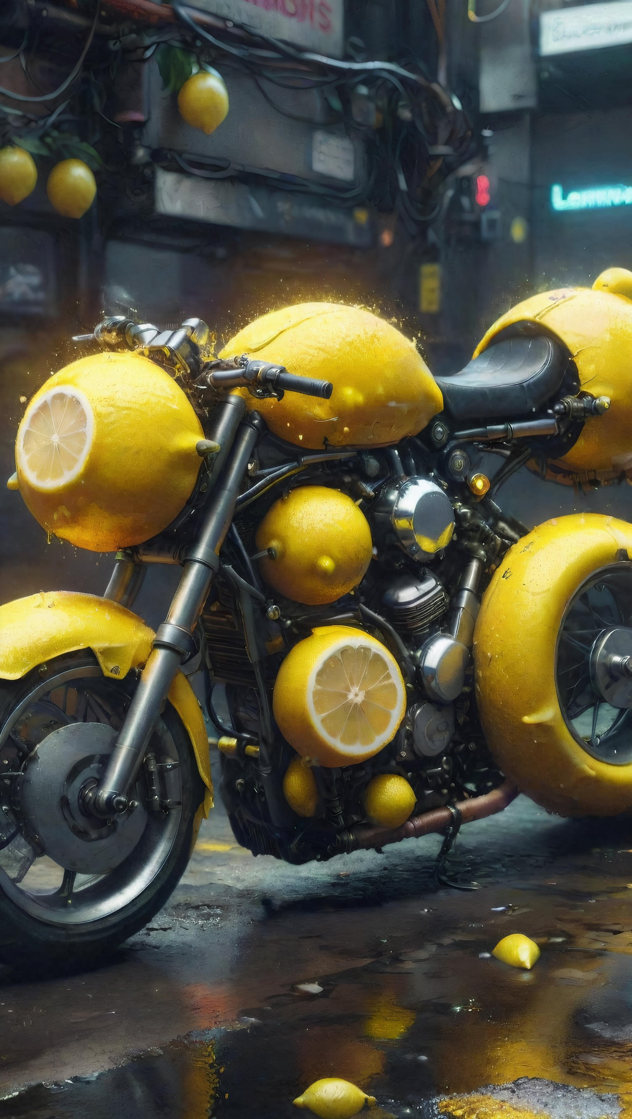 wl_lemons,  a cyberpunk motorcycle by AIArstChannel on Tensor.Art