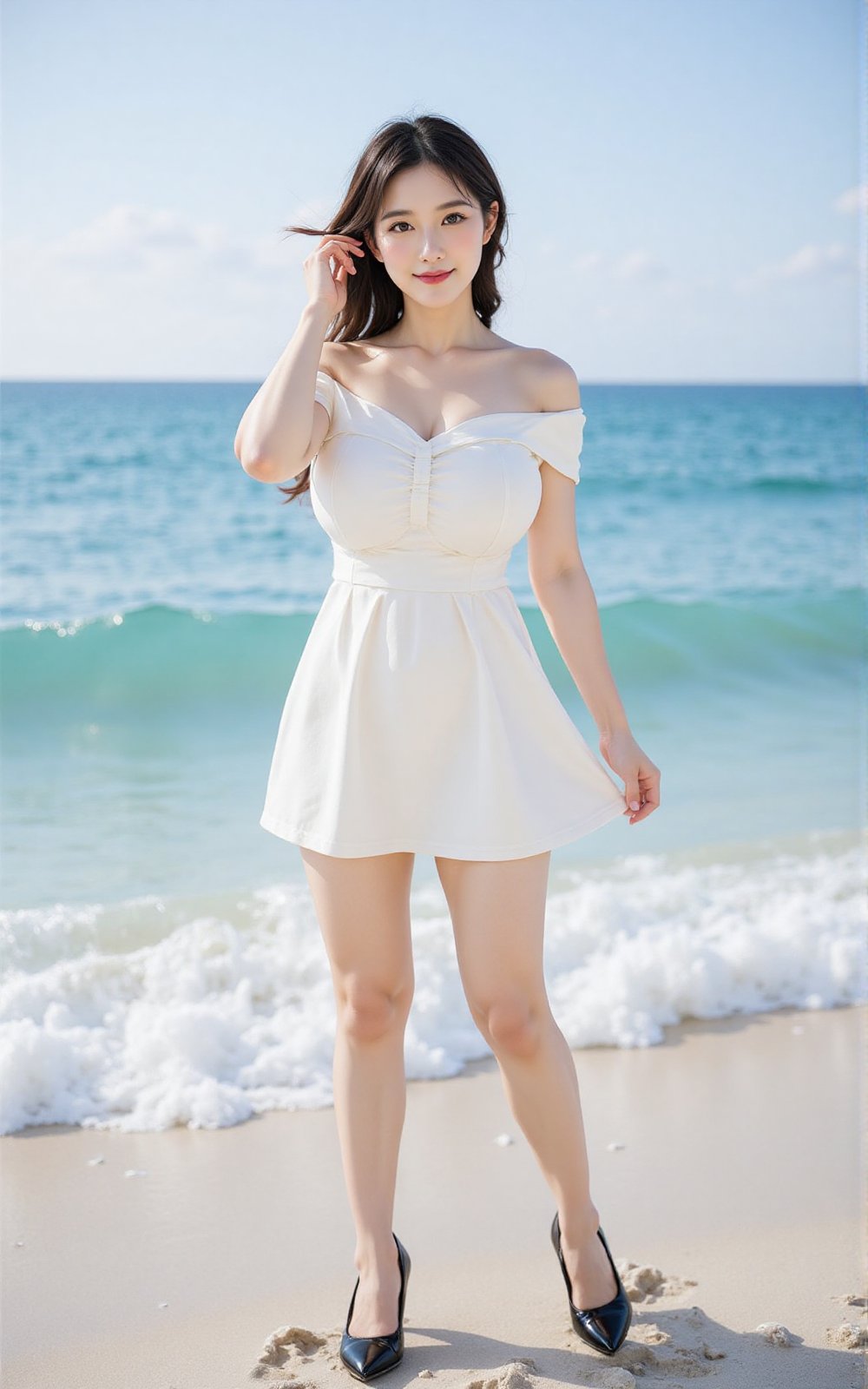 "Korean woman image: Beautiful Korean woman with very large I-cup breasts that seem like they will burst if you touch them...