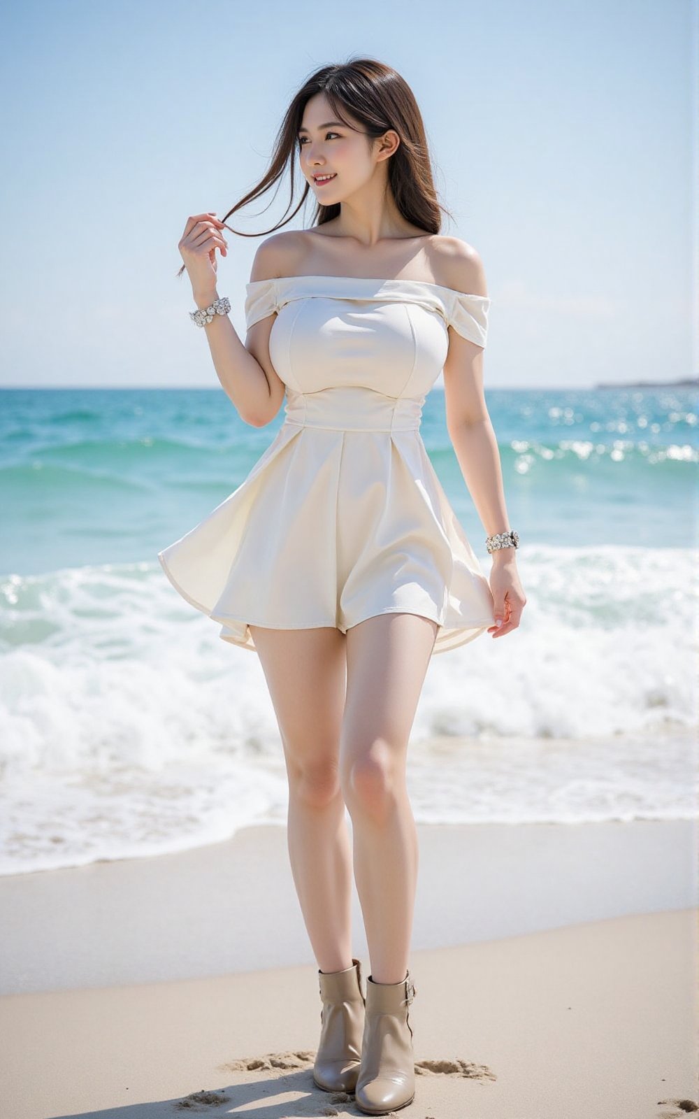 "Korean woman image: Beautiful Korean woman with very large I-cup breasts that seem like they will burst if you touch them...