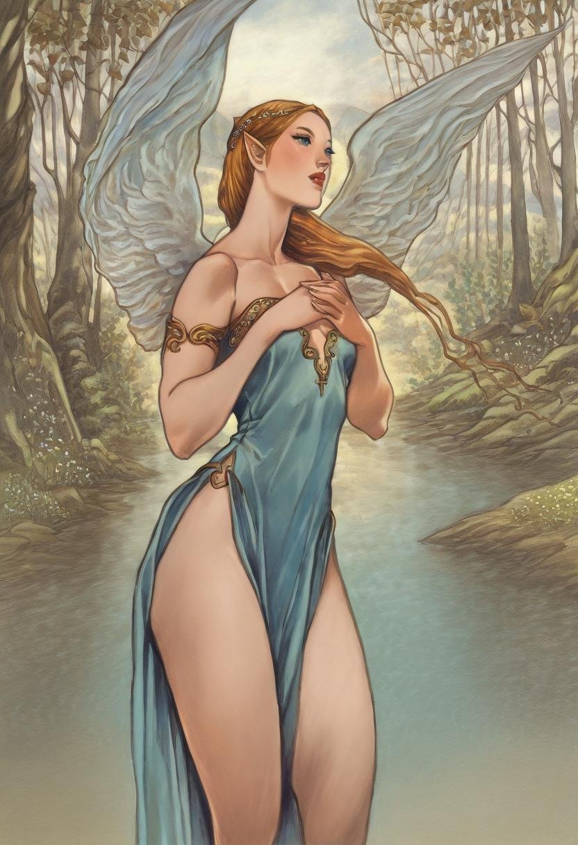 by_rebecca,  fantasy art,  1girl by Kuritsutian on Tensor.Art