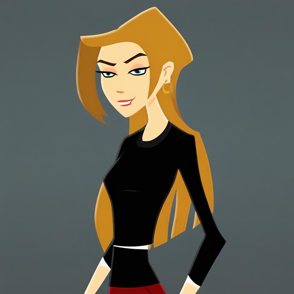 ChaotiKween,  sleek aesthetic. The character has long,  ChaotiKween. The image is a digital drawing of a stylized cartoon...