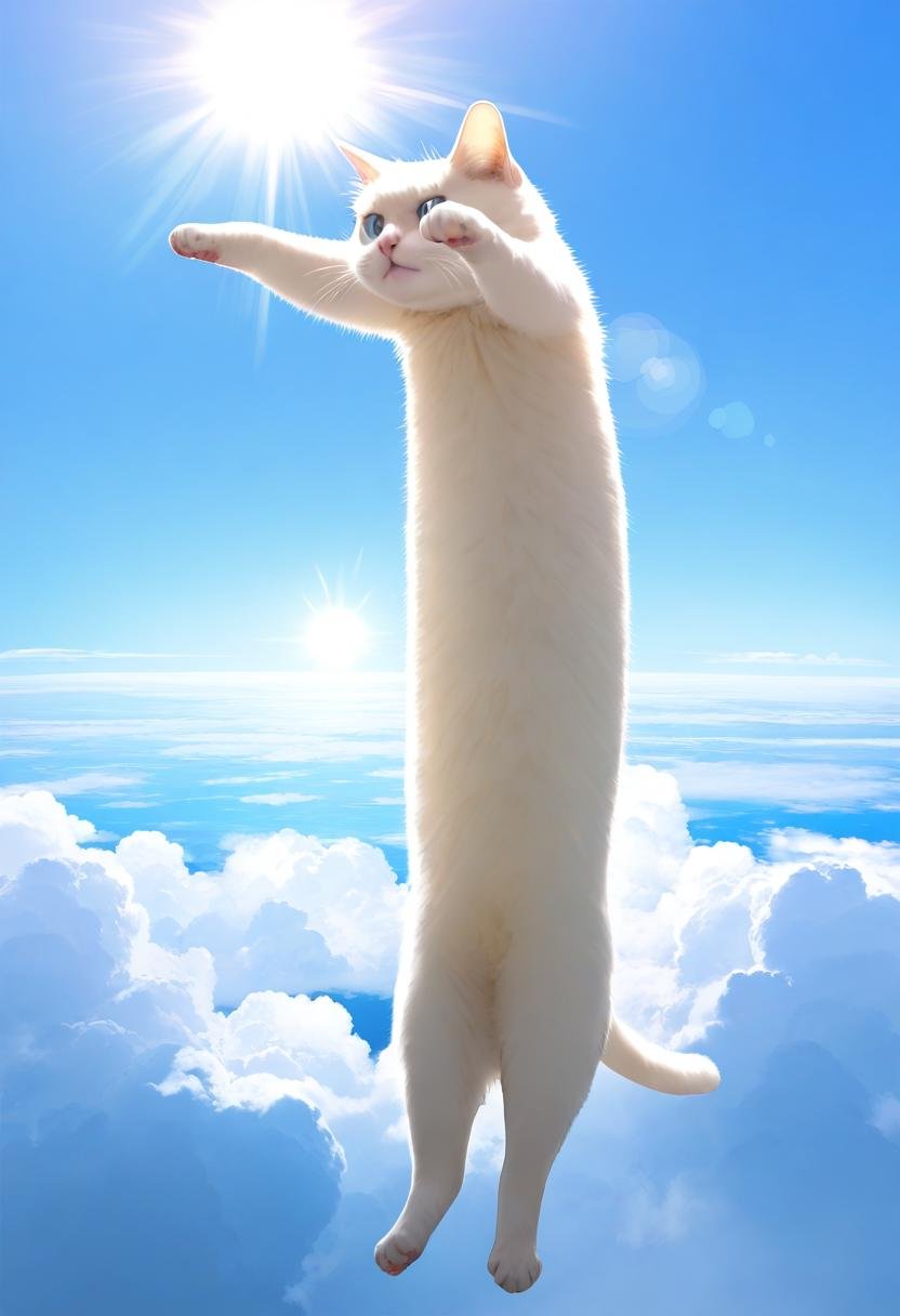 longcat (meme),  no humans,  cat by swingwings on Tensor.Art