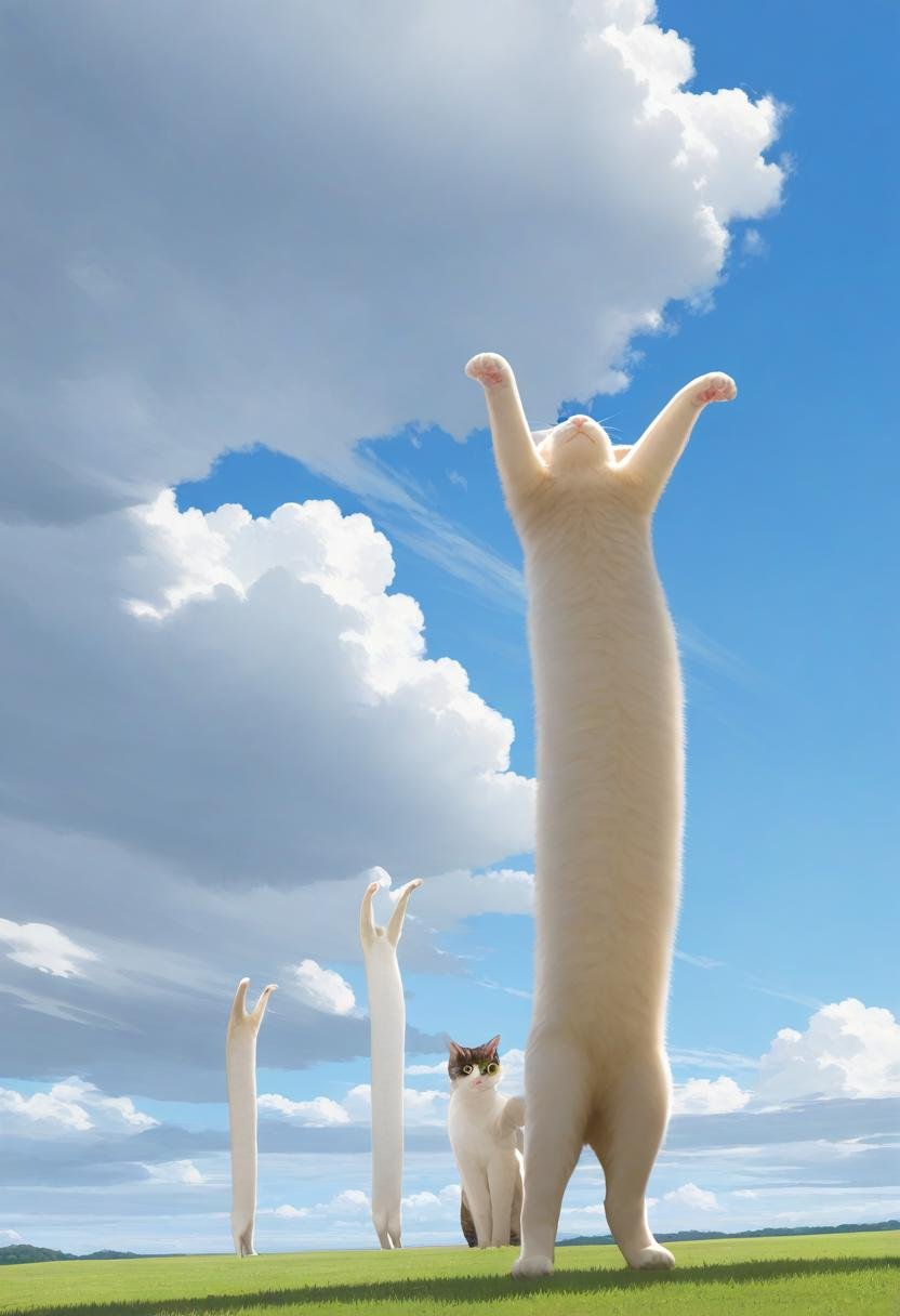 longcat (meme),  no humans,  cat by swingwings on Tensor.Art