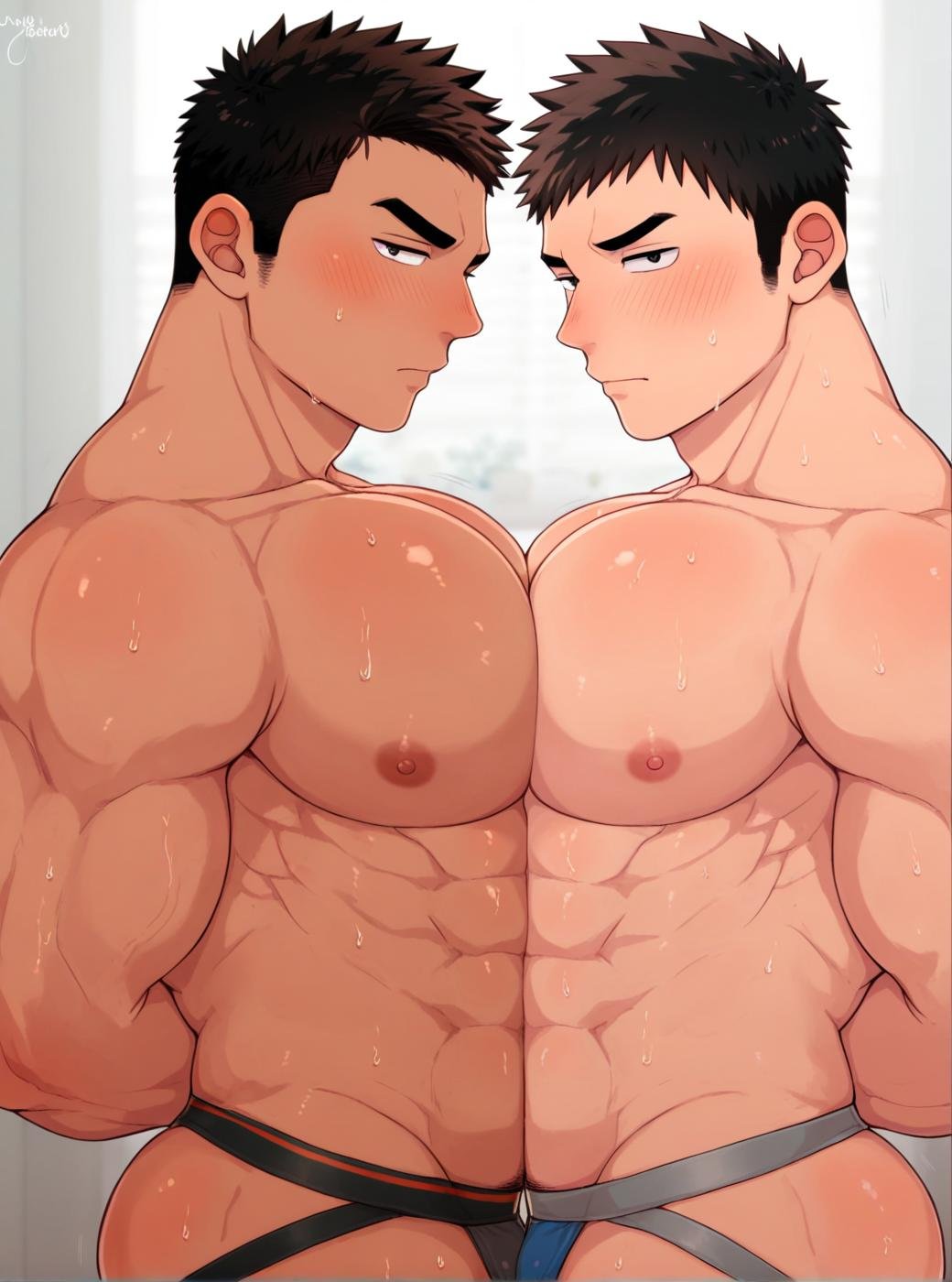 best quality,  interracial,  short hair by user_832287314171476504 on Tensor.Art