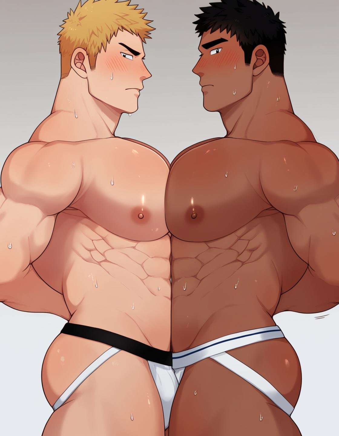 interracial,  short hair,  black hair by user_832287314171476504 on Tensor.Art