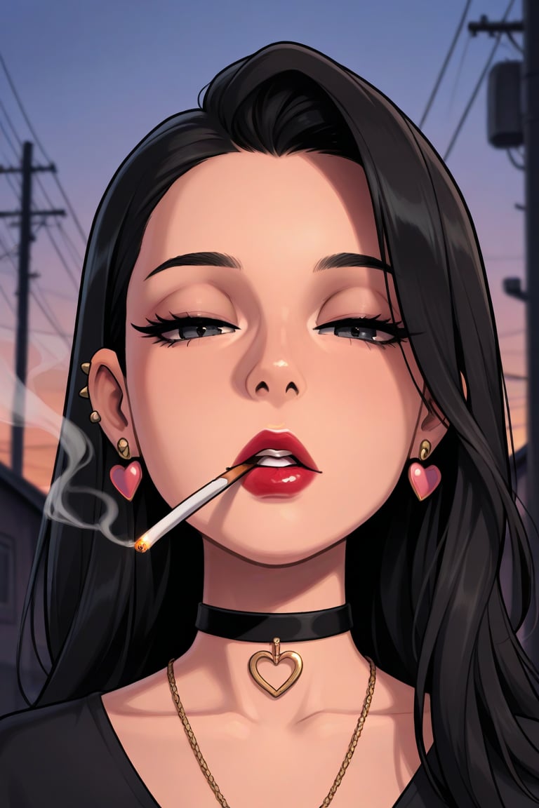 1girl,  smoking,  cigarette by TXZN on Tensor.Art