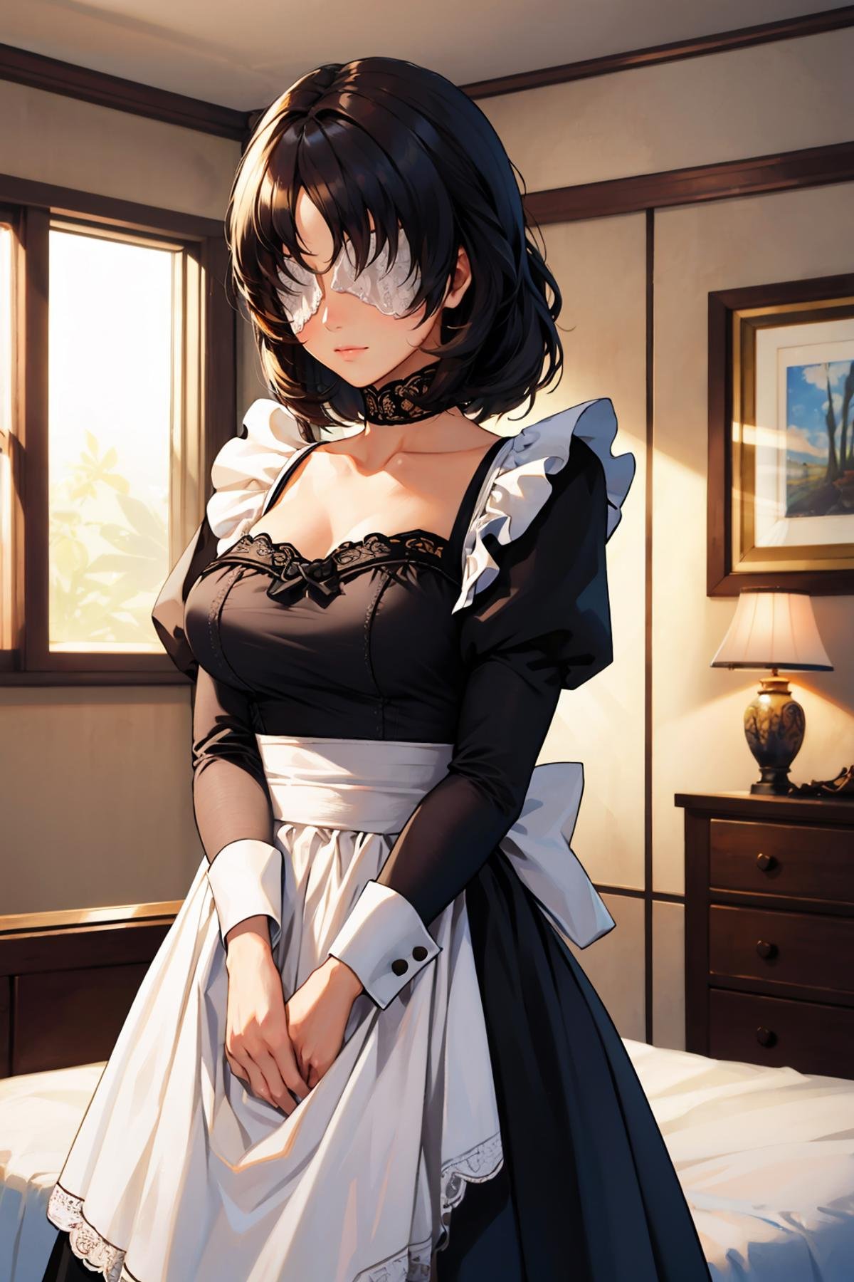 masterpiece,  best quality,  maideninblack by novowels on Tensor.Art