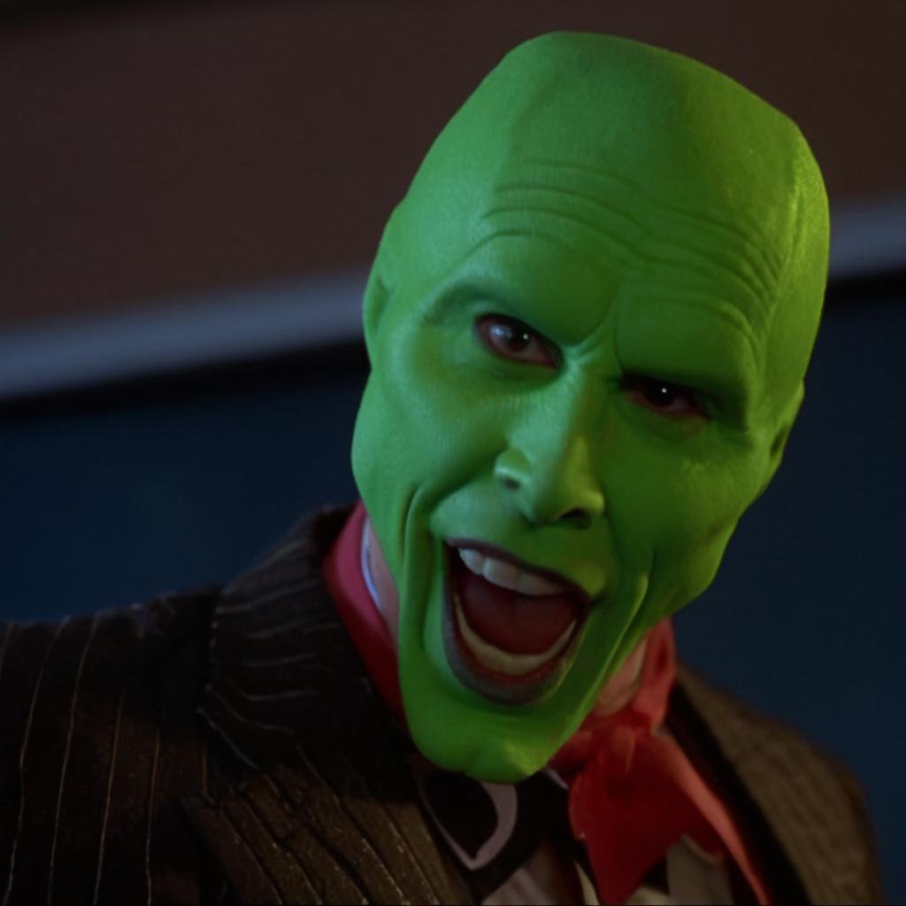detailed high quality,  a happy amazed enthusiastic excited humourous bald white attractive handsome man with a (((green h...