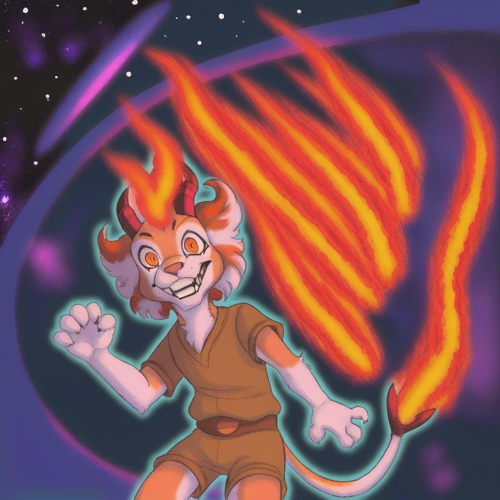 hand up,  smile,  orange skin by Wizardludas on Tensor.Art
