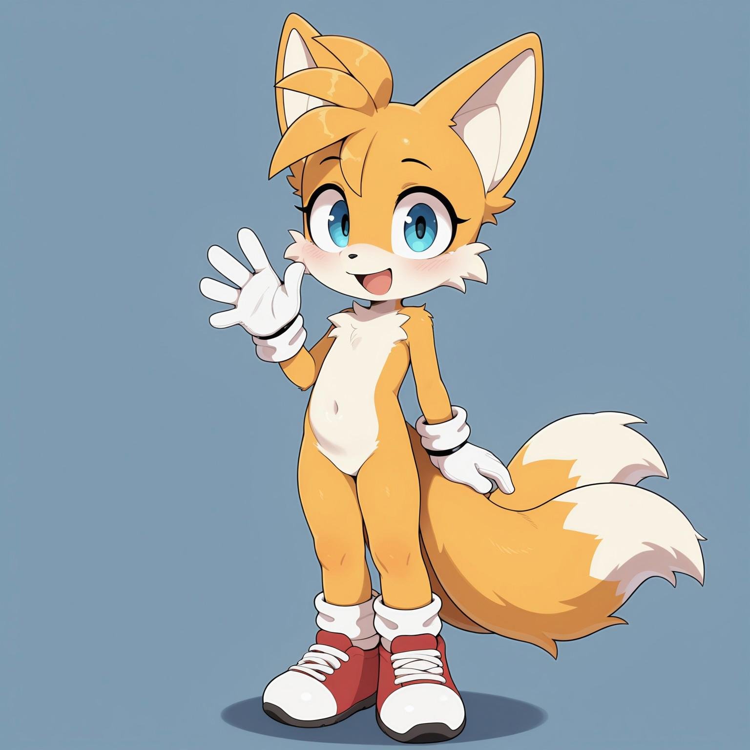 milesprower,  furry,  white gloves by FauxAndCroe on Tensor.Art