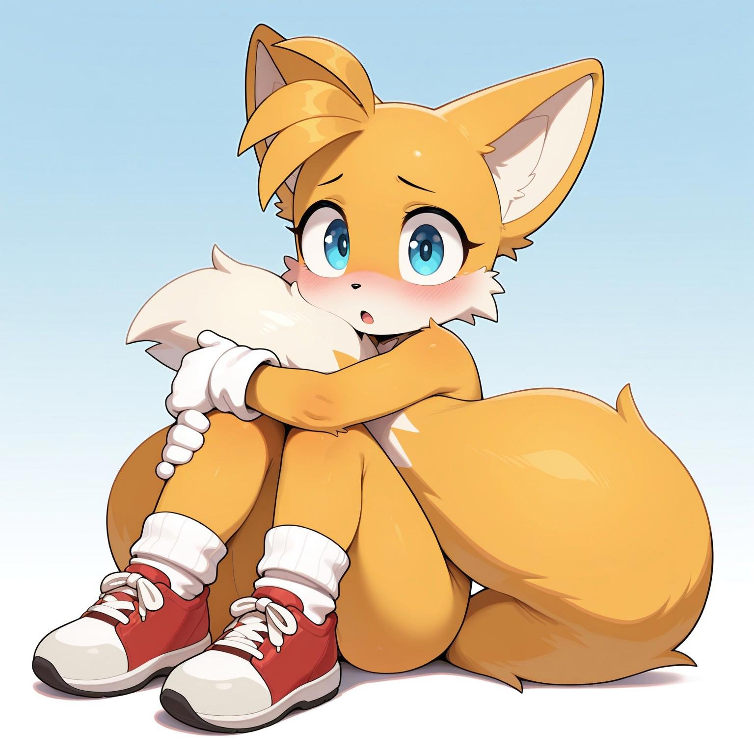 milesprower,  furry,  white gloves by FauxAndCroe on Tensor.Art