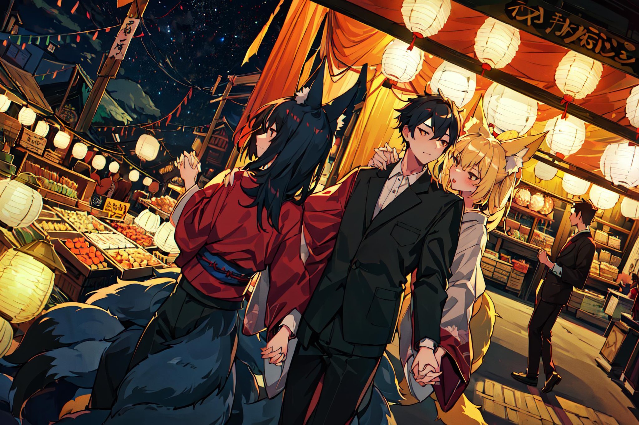 1girl,  fox girl,  kitsune by AzelusLightvale on Tensor.Art