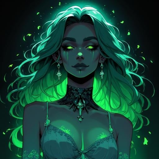 digital illustration in Neonhades style a dark,  moody,  and ethereal style by Shrekman17 on Tensor.Art