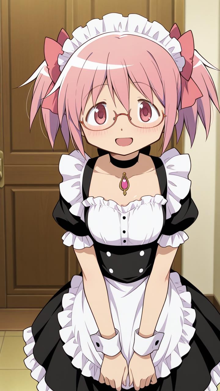 smile,  open mouth,  glasses by ILoveMaids on Tensor.Art