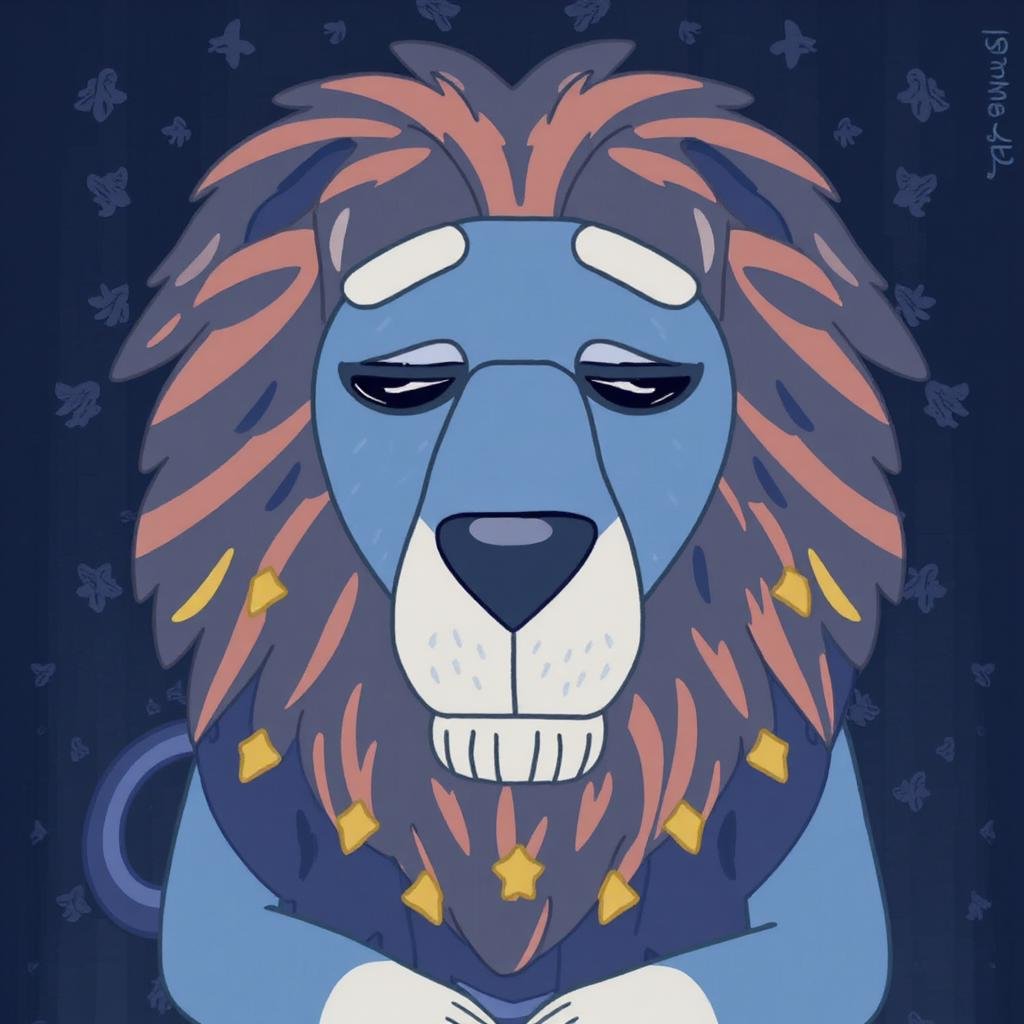 A lion in Bluey style by Touch Night on Tensor.Art