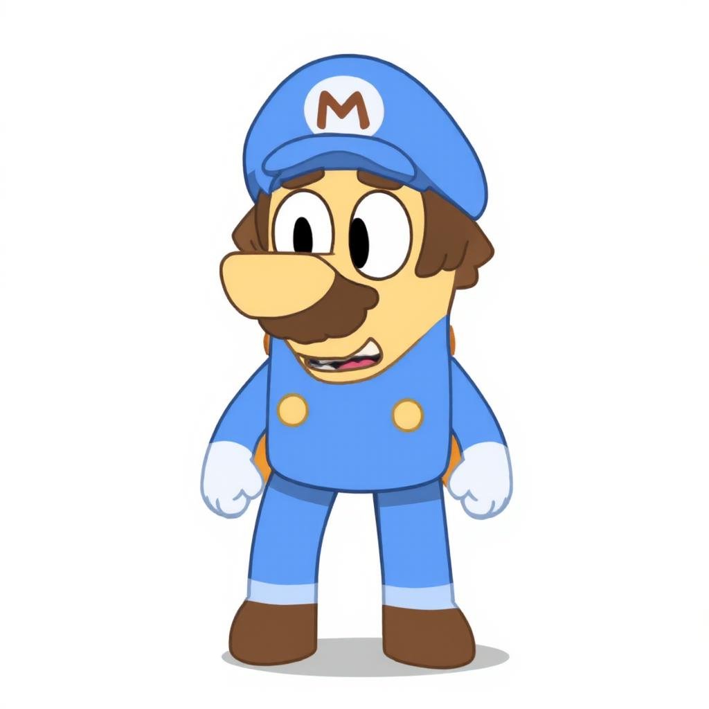Mario in Bluey style by Touch Night on Tensor.Art