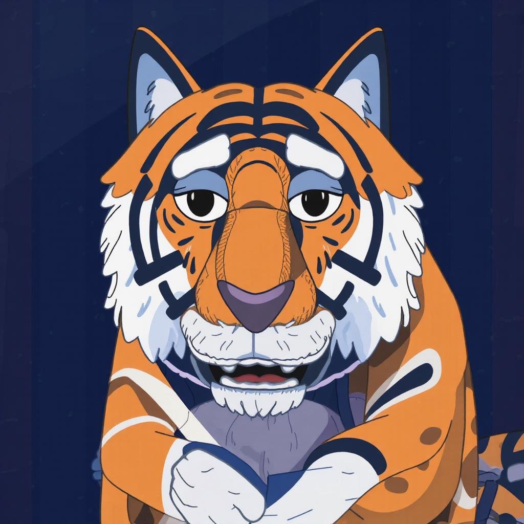 A tiger in Bluey style by Touch Night on Tensor.Art