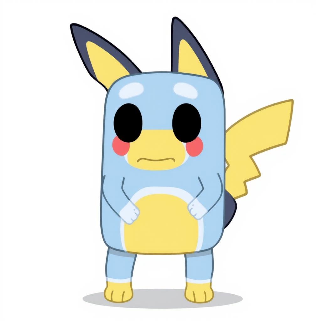 A Pikachu in Bluey style by Touch Night on Tensor.Art