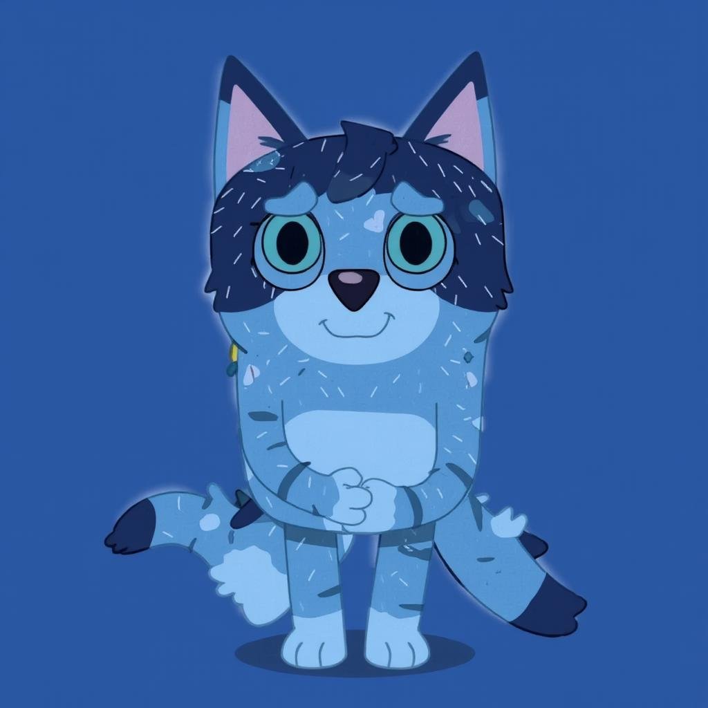 Cat in Bluey style by Touch Night on Tensor.Art