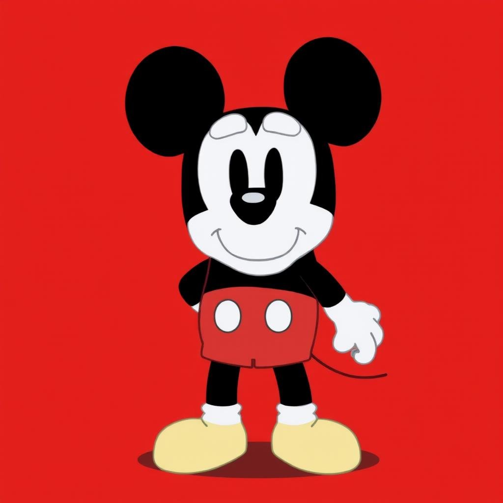 Micky Mouse in red in Bluey style by Touch Night on Tensor.Art