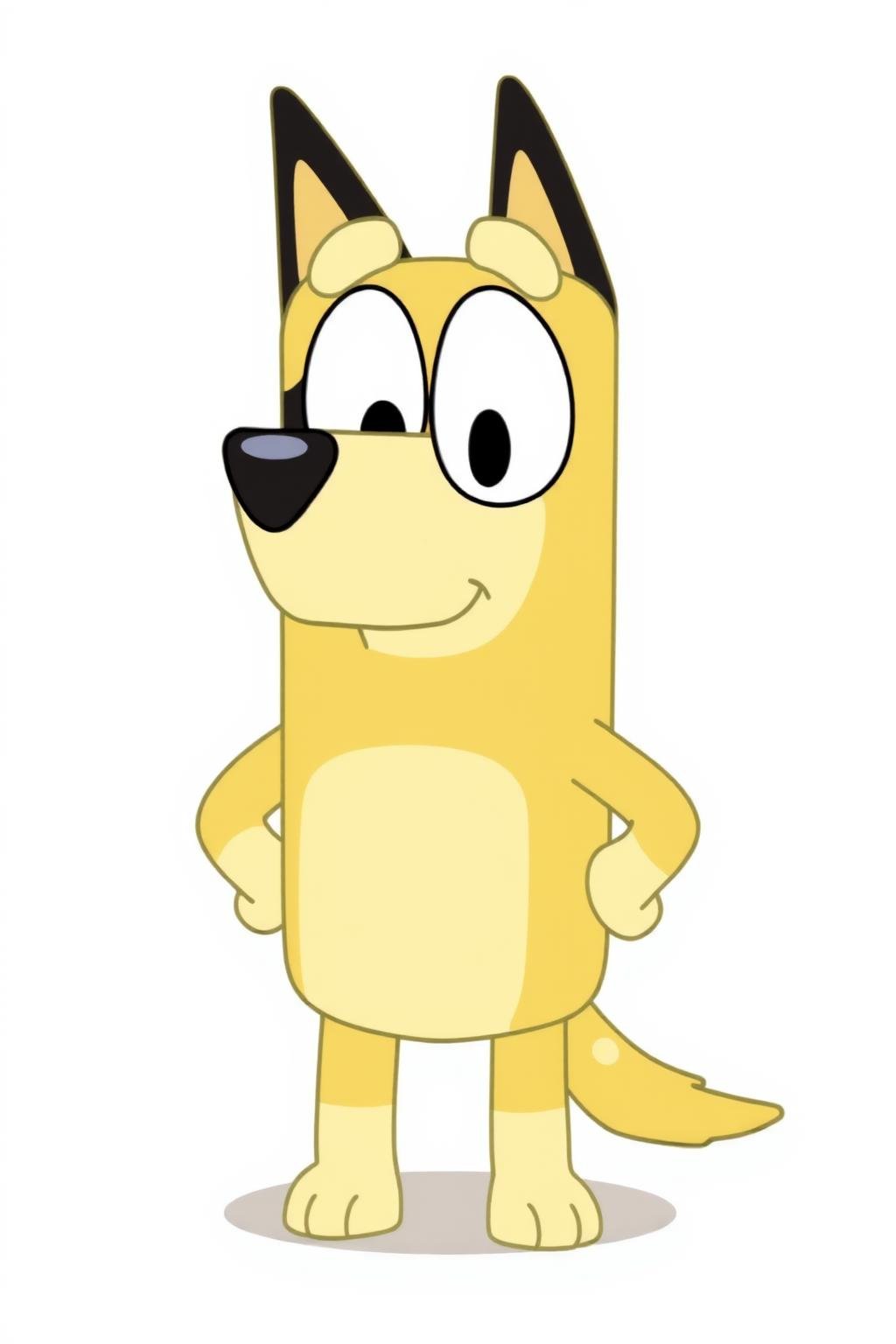 yellow Pluto in Bluey style,  square cartoon body by Touch Night on Tensor.Art