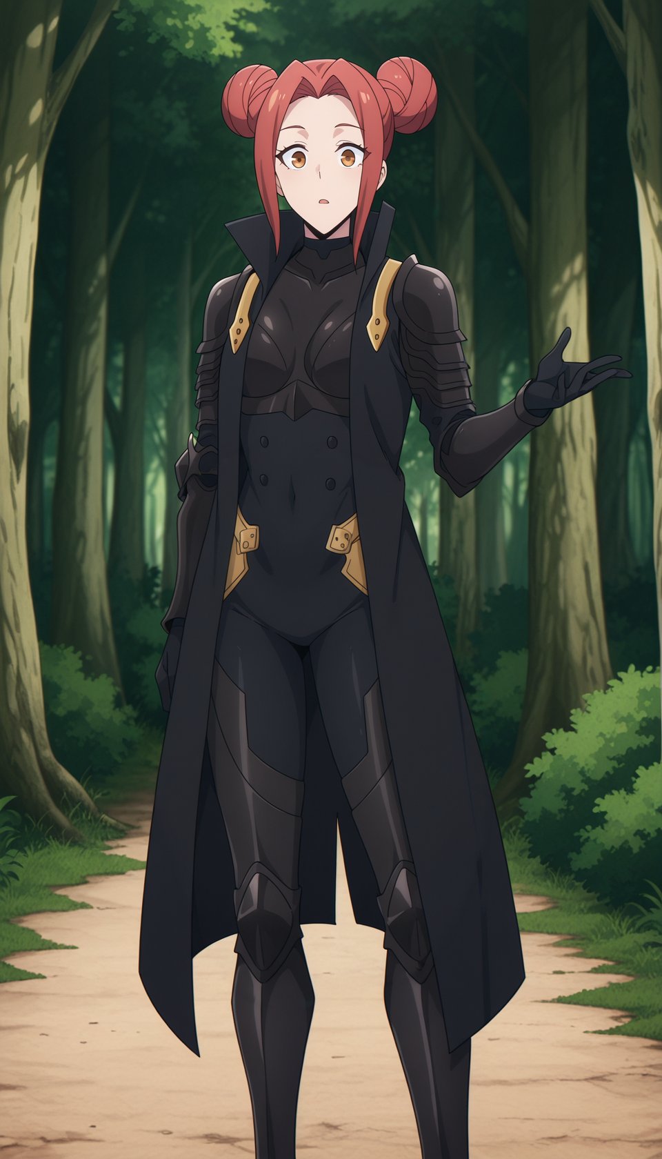 1girl,  akari shimizu\(sololeveling\),  black armored bodysuit by Ceylon_Ai on Tensor.Art