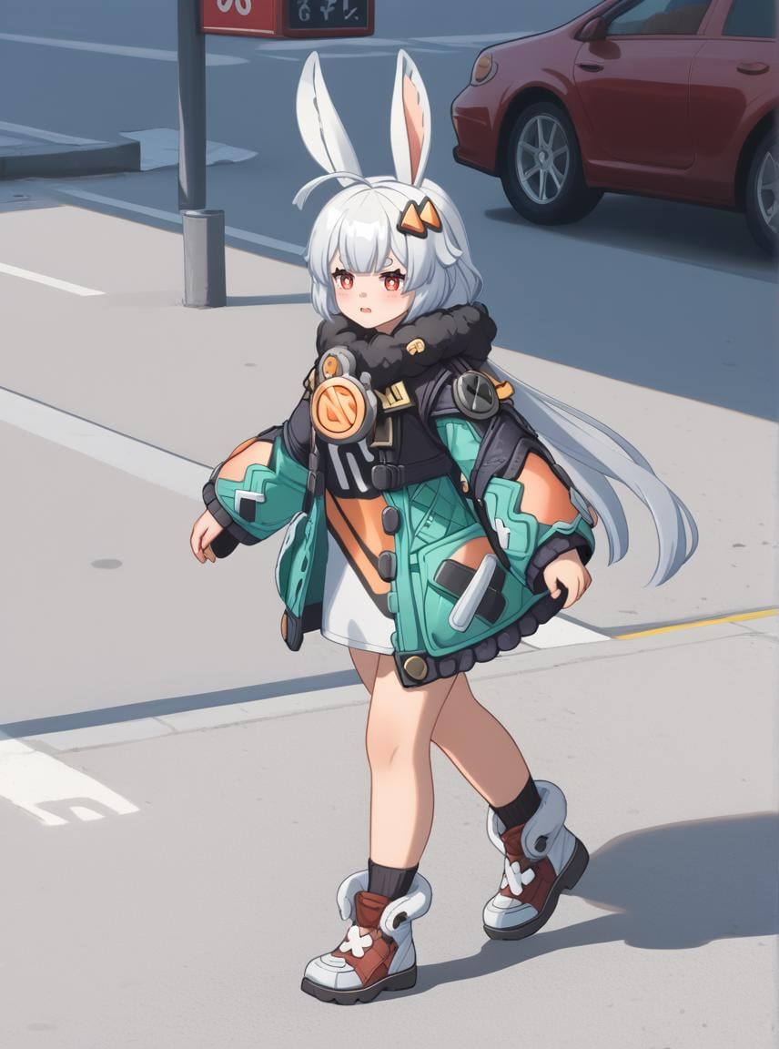 taffy,  grey hair,  rabbit girl by BigGuss  on Tensor.Art