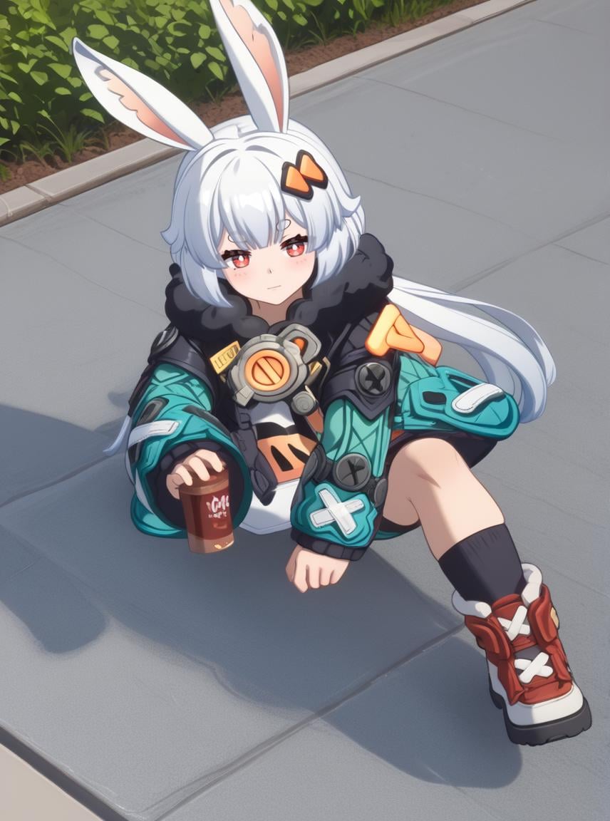 taffy,  grey hair,  rabbit girl by BigGuss  on Tensor.Art