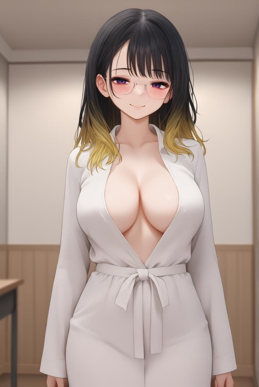 gradient hair,  big breasts,  seductive smile by BigGuss  on Tensor.Art