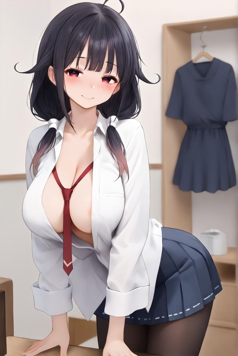 gradient hair,  big breasts,  seductive smile by BigGuss  on Tensor.Art