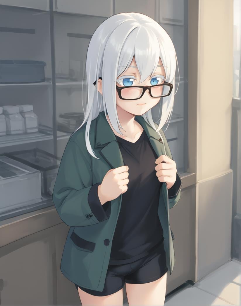 asutoracasual,  wwhite hair,  blue eyes by BigGuss  on Tensor.Art