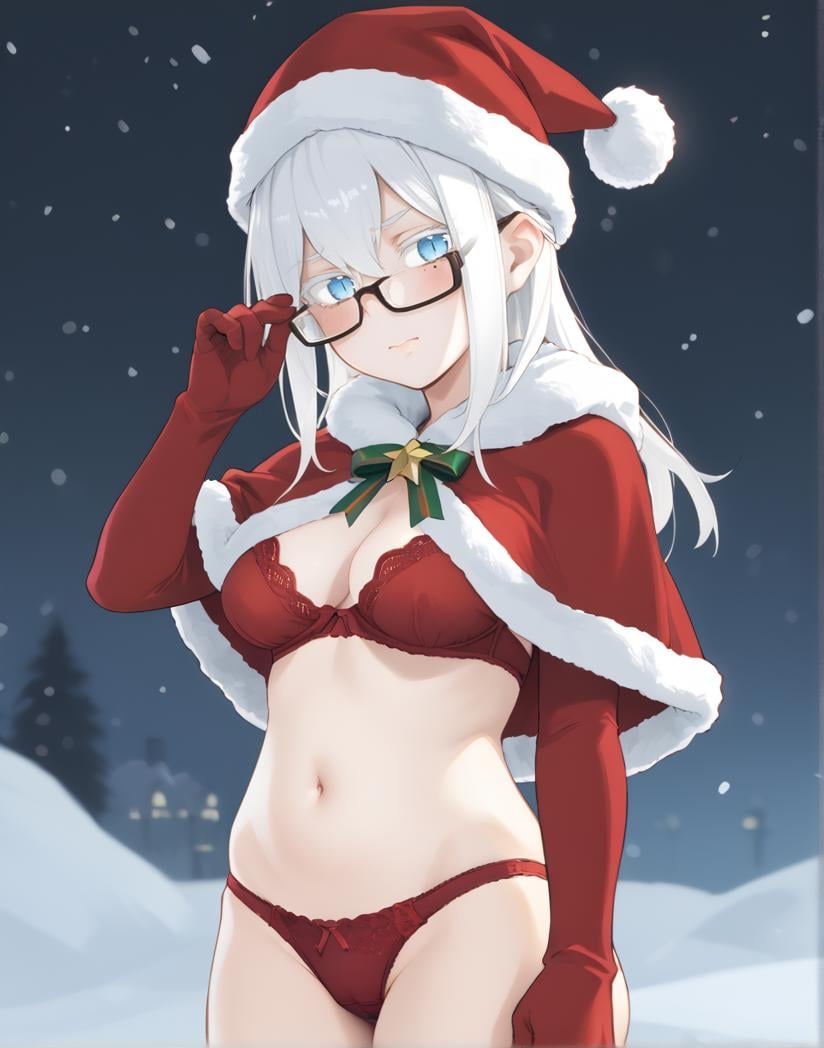 asutoraxmas,  mole under eye,  red panties by BigGuss  on Tensor.Art