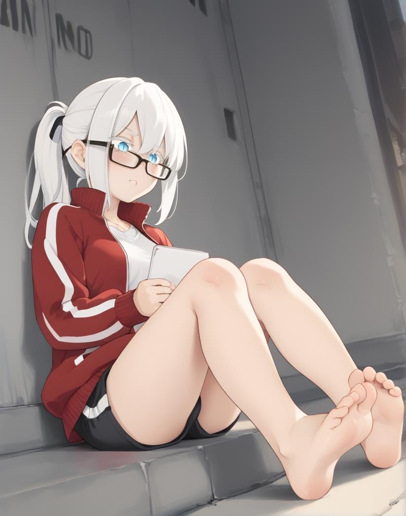 asutorajacket,  glasses,  white hair by BigGuss  on Tensor.Art
