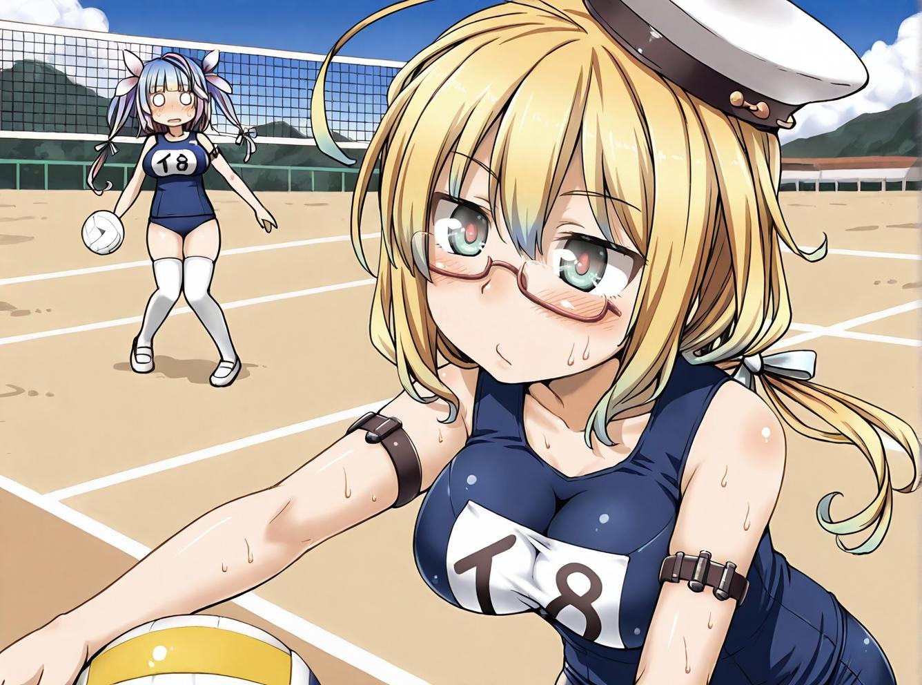 arura,  (i-8 \(kancolle\):1.5),  sweat by BigGuss  on Tensor.Art