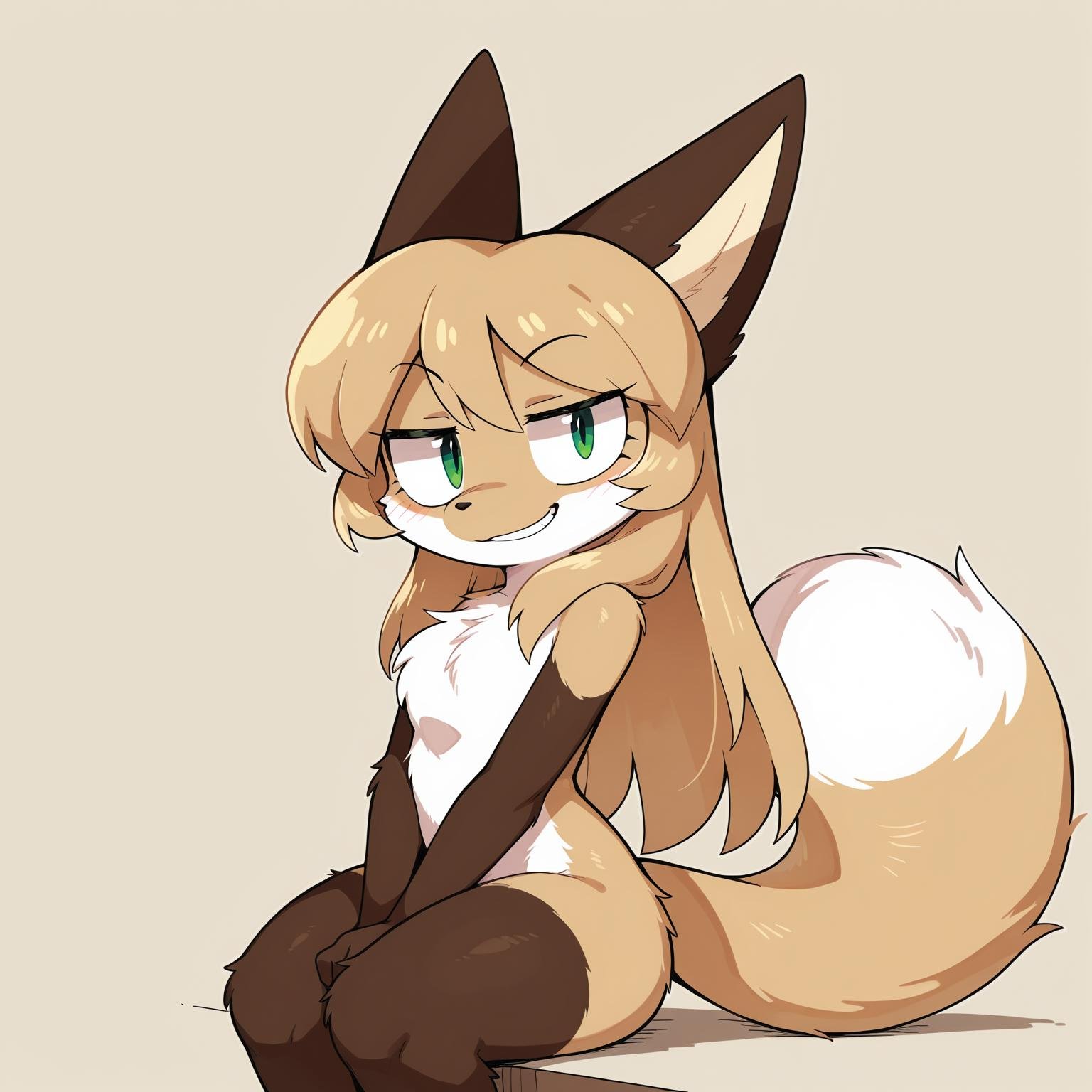 averi,  furry,  green eyes by FauxAndCroe on Tensor.Art