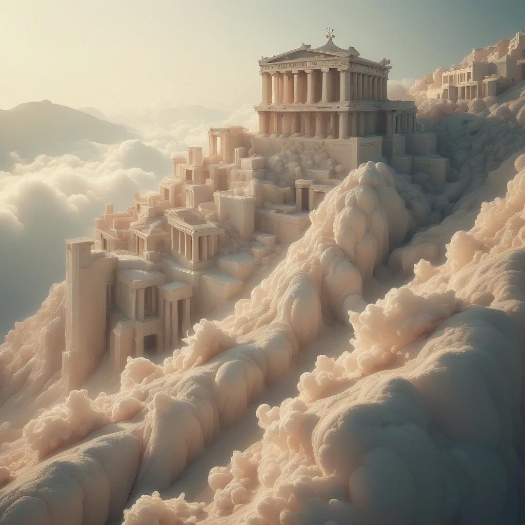 the most realistic,  photorealistic photo ever taken [ in the clouds,  a dream world shifting landscapes by XLAB_STUDIO on...