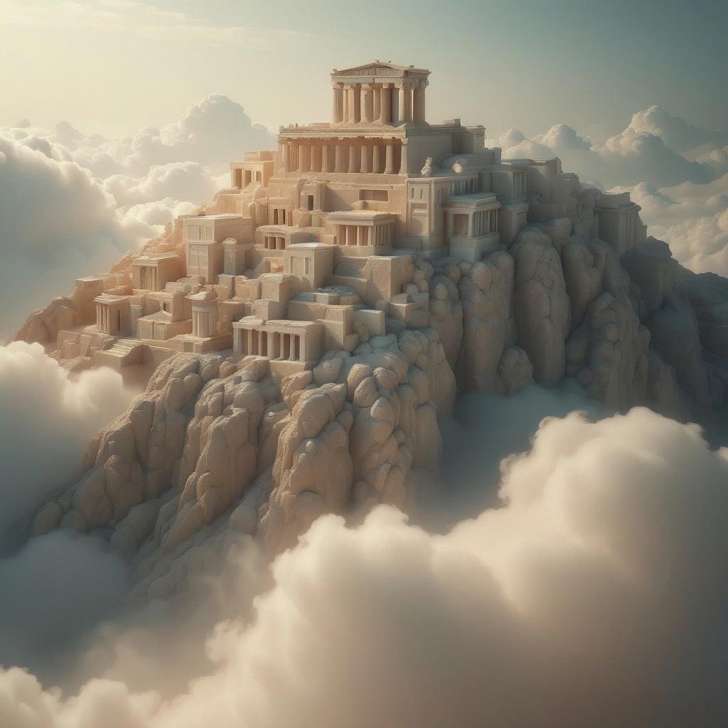 the most realistic,  photorealistic photo ever taken [ in the clouds,  a dream world shifting landscapes by XLAB_STUDIO on...