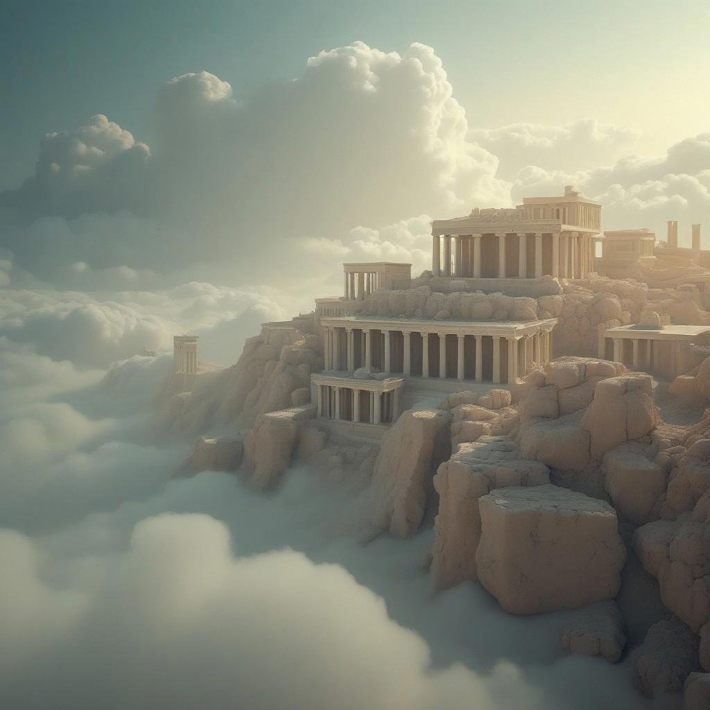 the most realistic,  photorealistic photo ever taken [ in the clouds,  a dream world shifting landscapes by XLAB_STUDIO on...