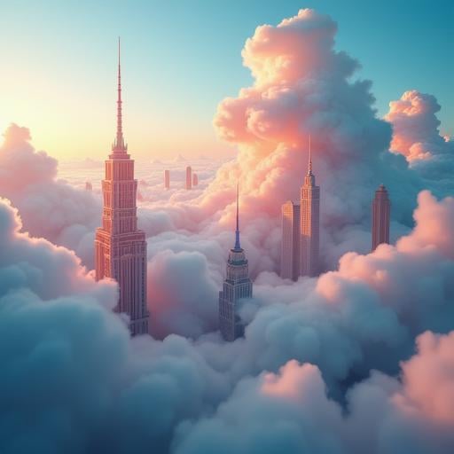 the most realistic,  photorealistic photo ever taken [Fast FPV drone fly through A majestical AND MAGICAL city in the clou...