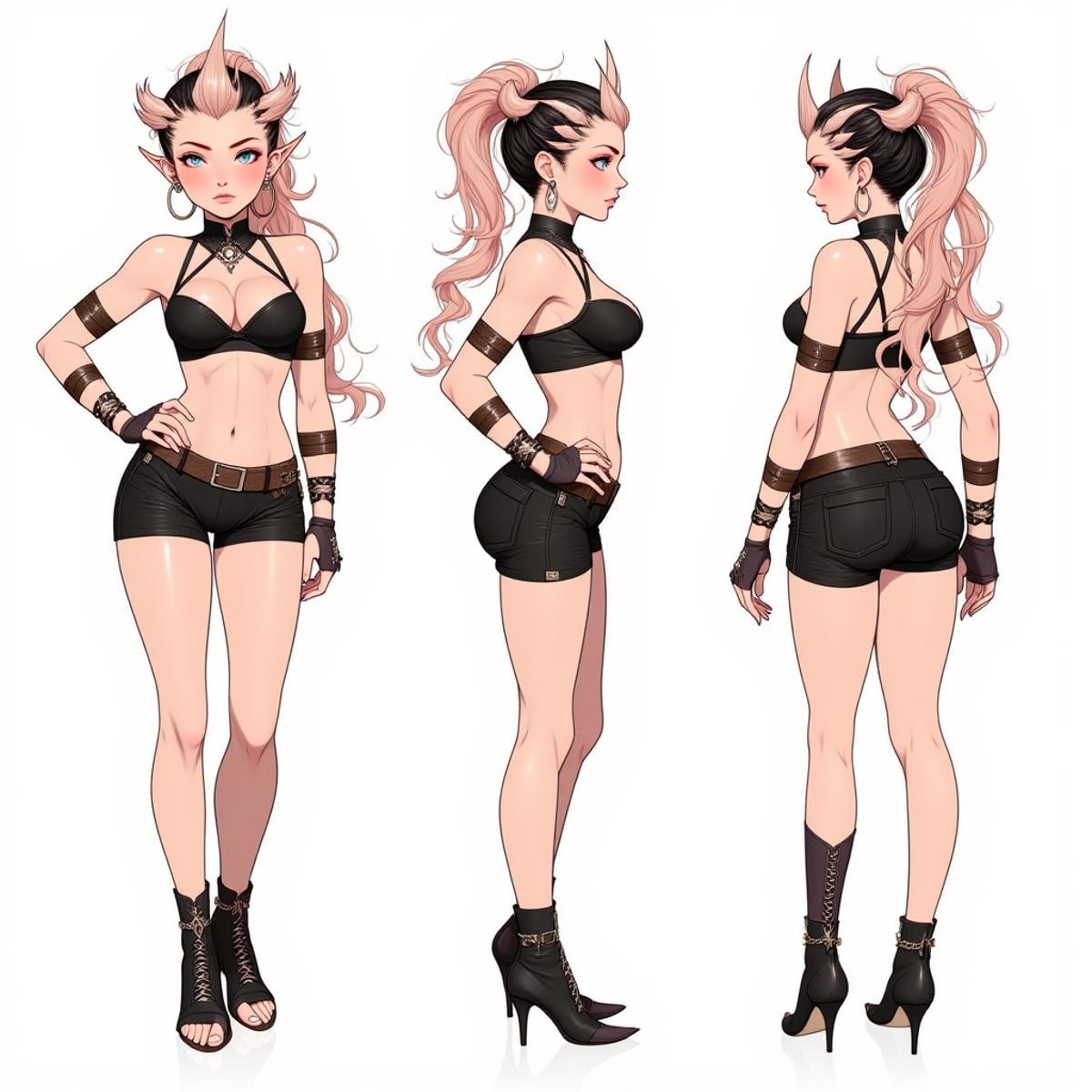Positive prompt:character concept,  multiple angles,  multiple full body poses by _Envy_ on Tensor.Art