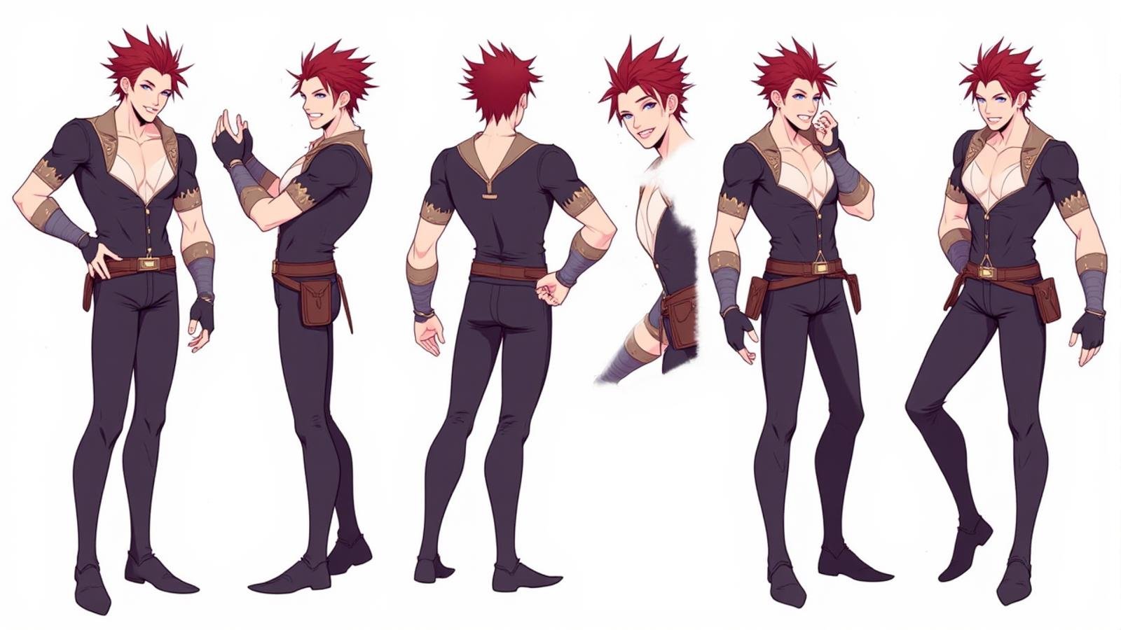 Positive prompt:character concept,  multiple angles,  multiple full body poses by _Envy_ on Tensor.Art