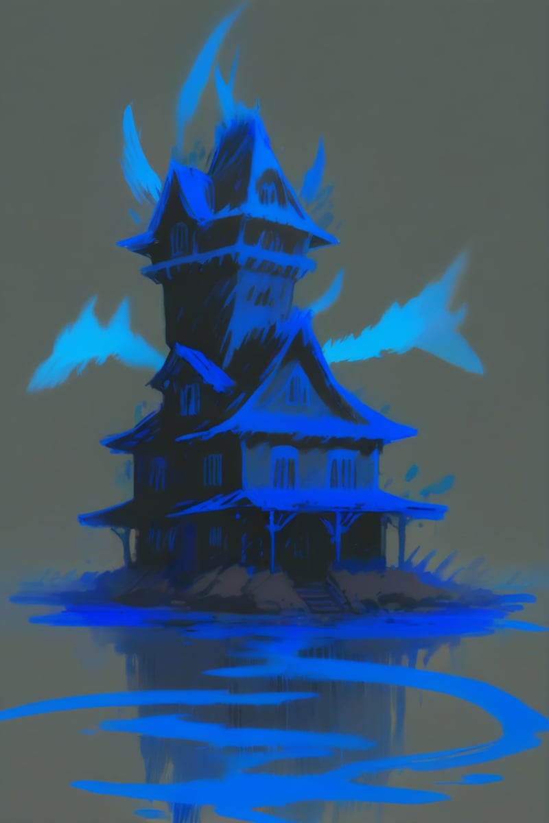 lineart,  blue oil pastel sketch on simple background,  anime style by _Envy_ on Tensor.Art