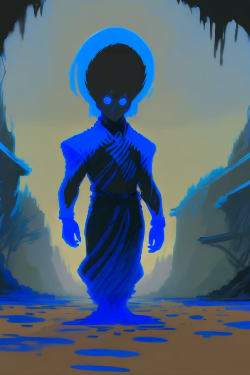lineart,  blue oil pastel sketch on simple background,  anime style by _Envy_ on Tensor.Art