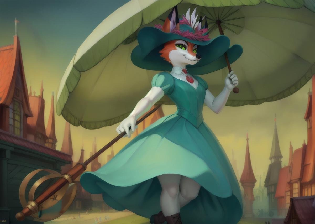 solo,  1girl ,  fox by BublesExplosion on Tensor.Art