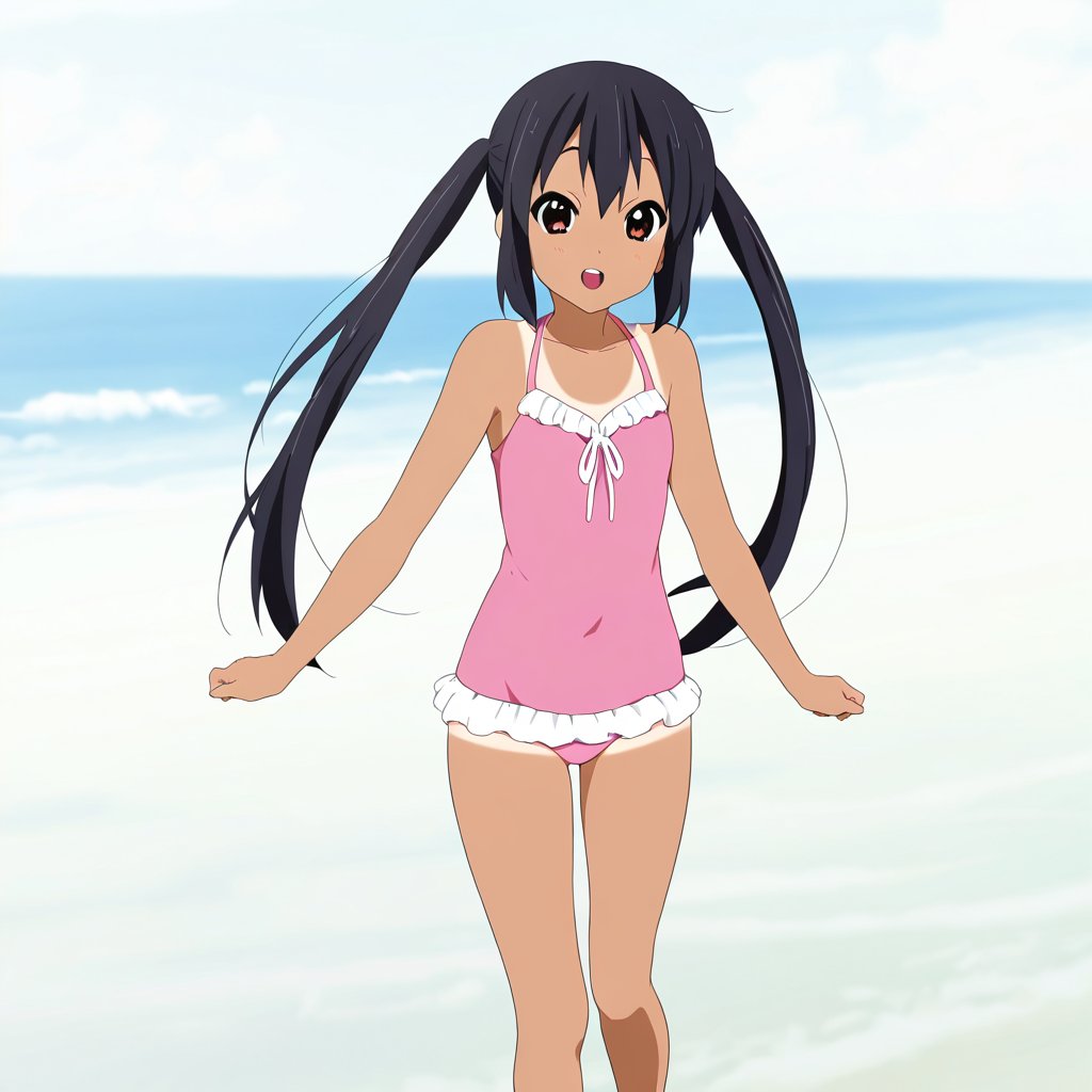 Nakano azusa (K-ON!),  black hair,  brown eyes by A1tan on Tensor.Art