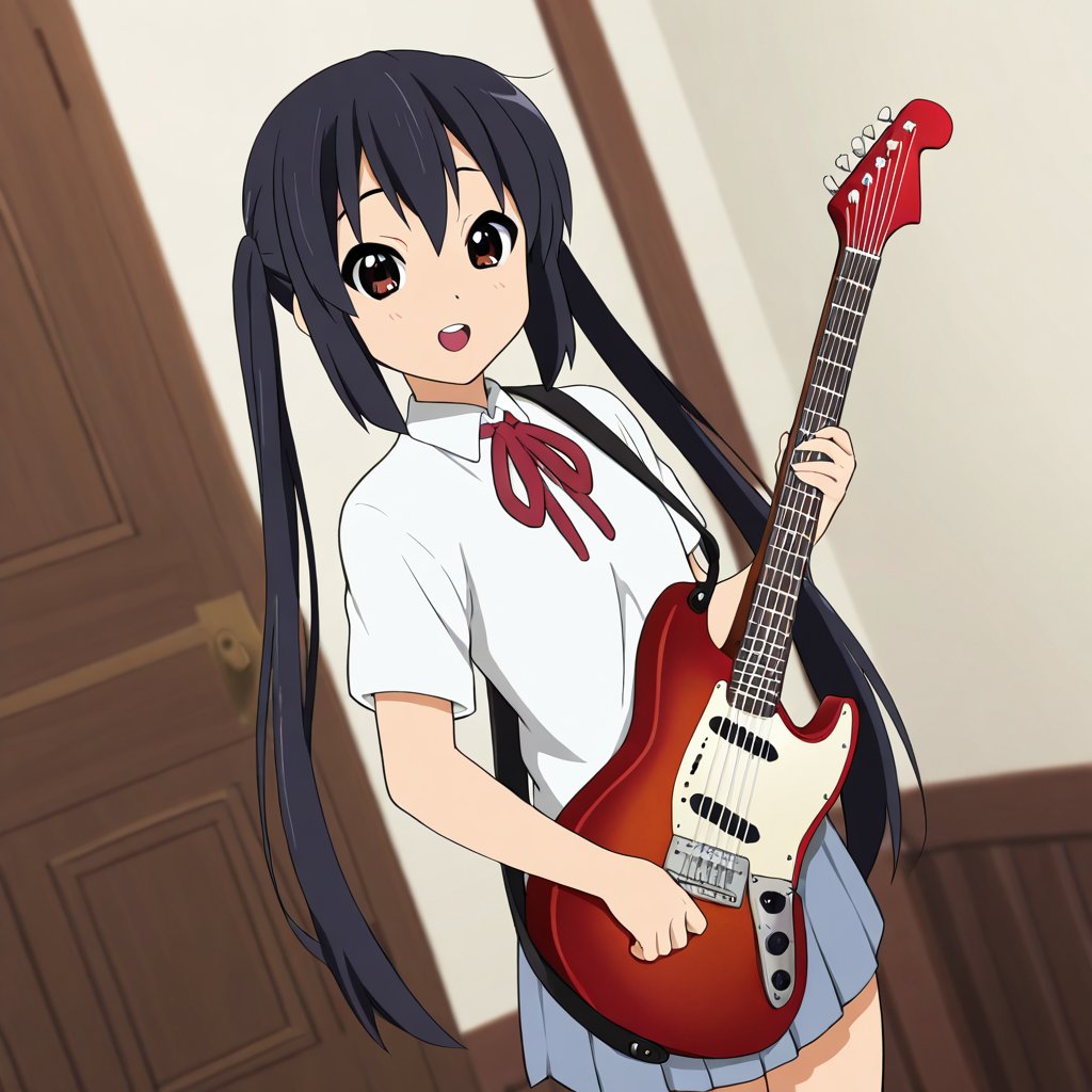 Nakano azusa (K-ON!),  black hair,  brown eyes by A1tan on Tensor.Art