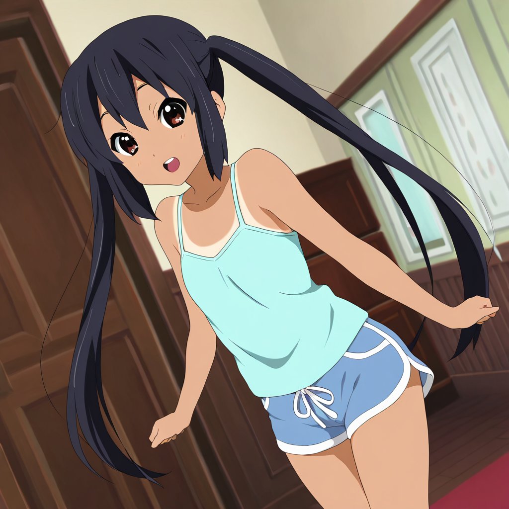 Nakano azusa (K-ON!),  black hair,  brown eyes by A1tan on Tensor.Art