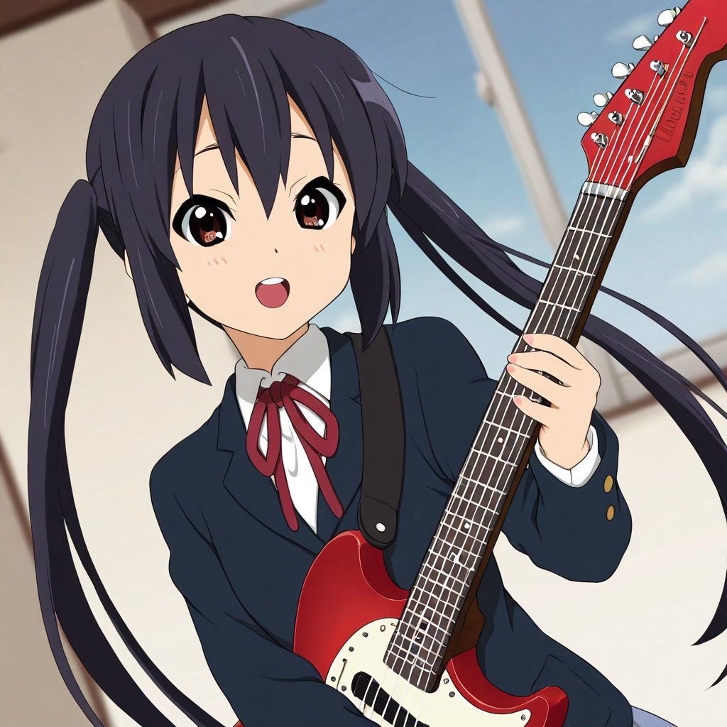 Nakano azusa (K-ON!),  black hair,  brown eyes by A1tan on Tensor.Art